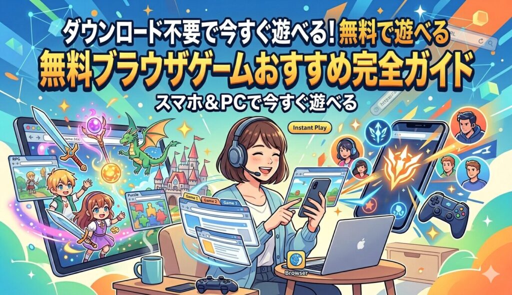 ダウンロード不要で今すぐ遊べる